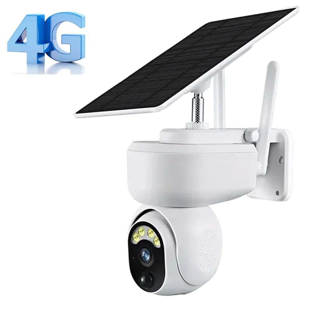 Solar Security Cameras Wireless Outdoor 4MP HD WiFi 4G Outdoor Wireless Video Camera 3.5W Solar Panel 9000 mAh Battery Powered