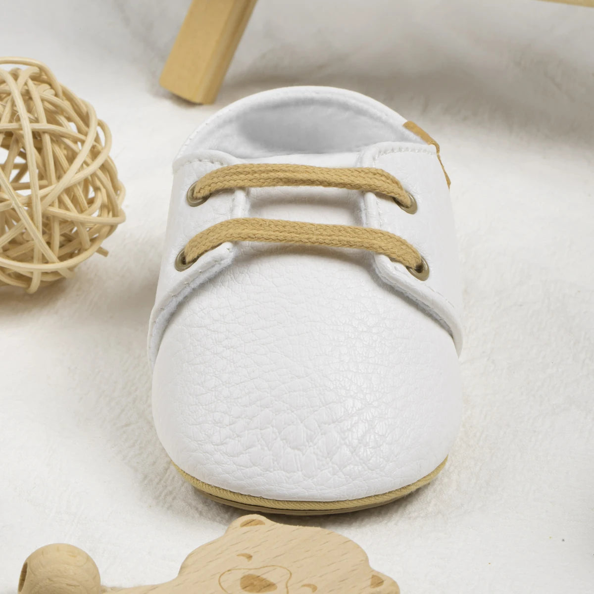 KIDSUN Toddler Baby Shoes Boys Girls Ankle Sneakers Soft Anti-Slip Sole PU Leather Moccasins Infant Newborn Prewalker First