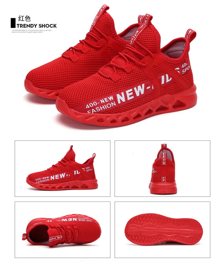 Kids Sports Shoes Boys Children Athletic Sneakers Mesh Lightweight Running Basketball Tennis School Outdoor Casual Shoes ﻿