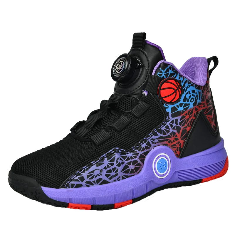 Children Basketball Shoes Original Design 2024 New Indoor Field Training Sports Shoes Comfortable Boy Basketball Shoes for Kids