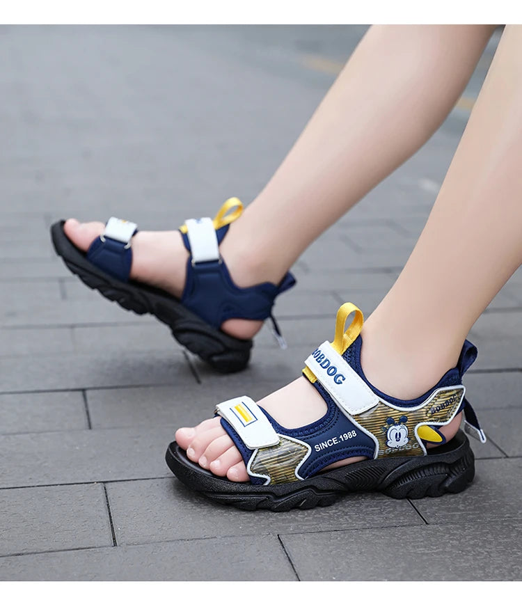 Kids Summer Shoes Fashion Big Boys Beach Sandals Children Casual Sports Sandals Color Matching Anti-skid Classic Size 28-40