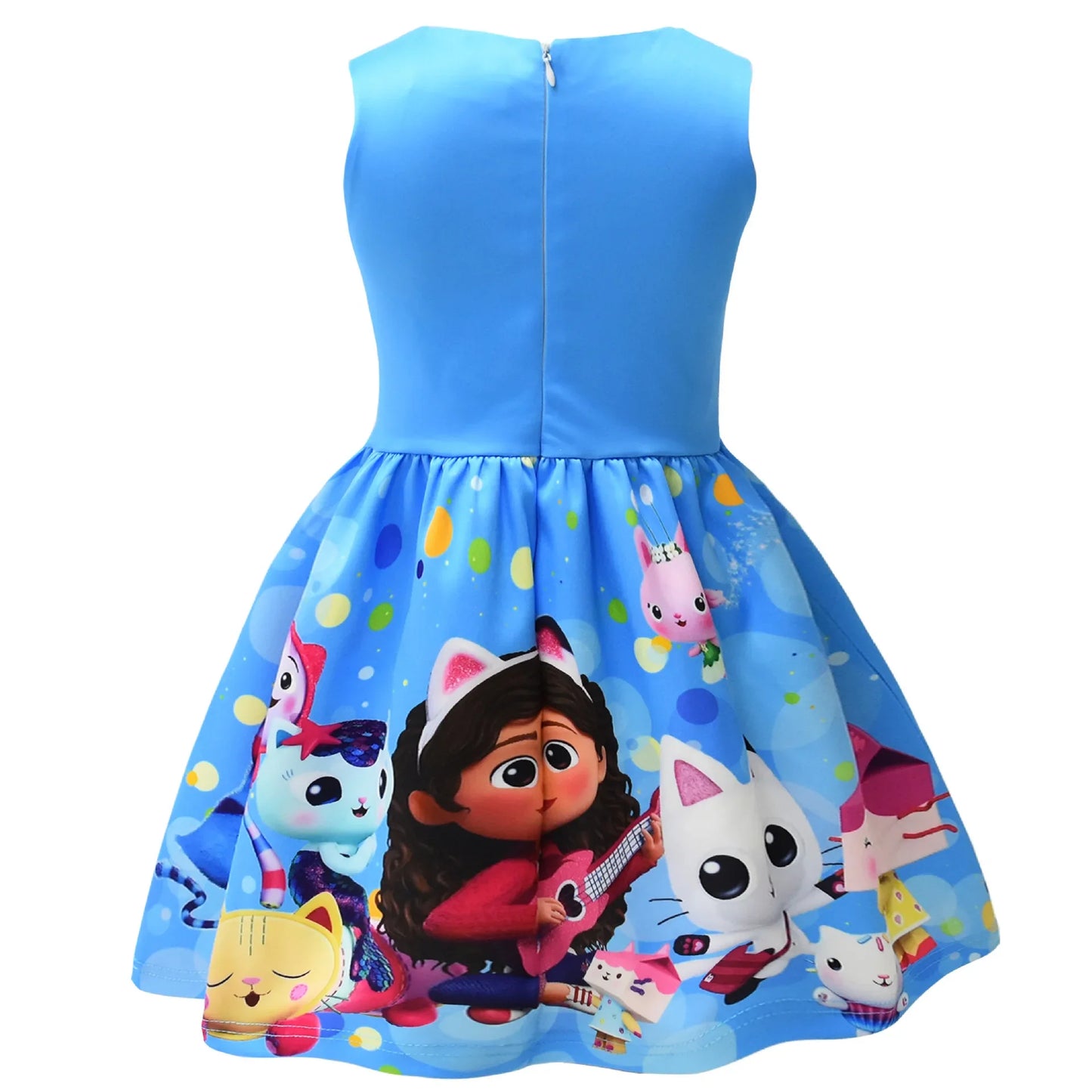 Gabby's Dollhouse Kids Clothes Summer Baby Girls Cute Princess Dress Cartoon Gabby Cats Toddler Girls Birthday Party Dresses