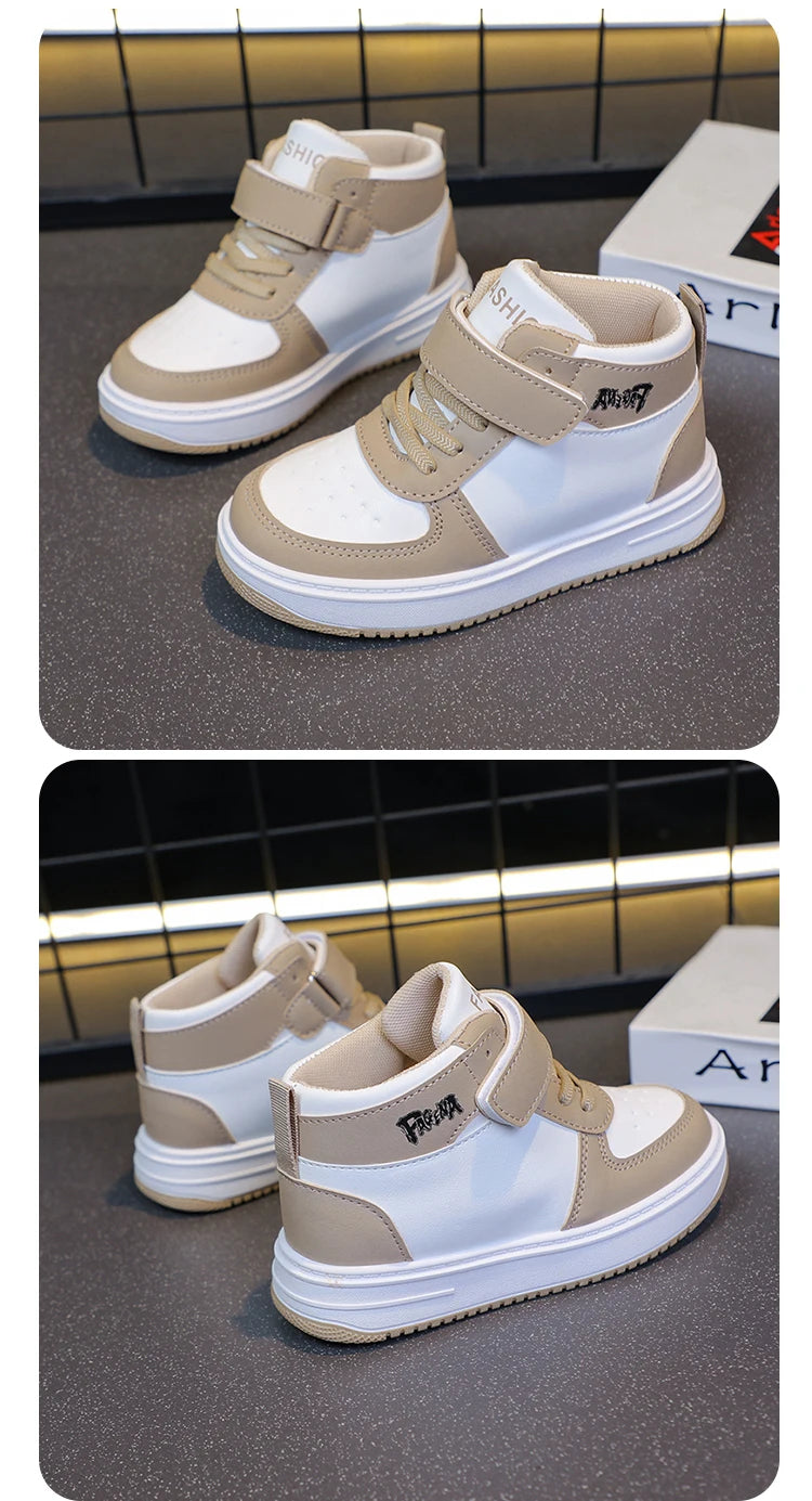 Children's Sports Shoes Spring Autumn New Boys Girls Sneakers Classics High Top Soft Breatheable Fashion Kids Basketball Shoes