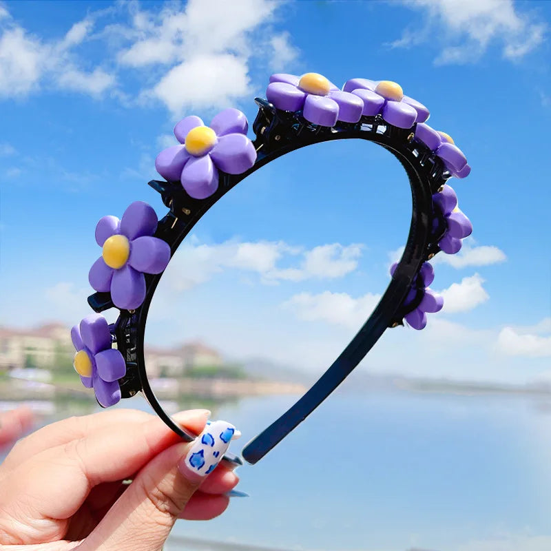 New Cute Cartoon Hairbands Girls Flowers Fruits Shape Hair Hoop Bands Korea Headwear Children for Kids Hair Accessories Gift
