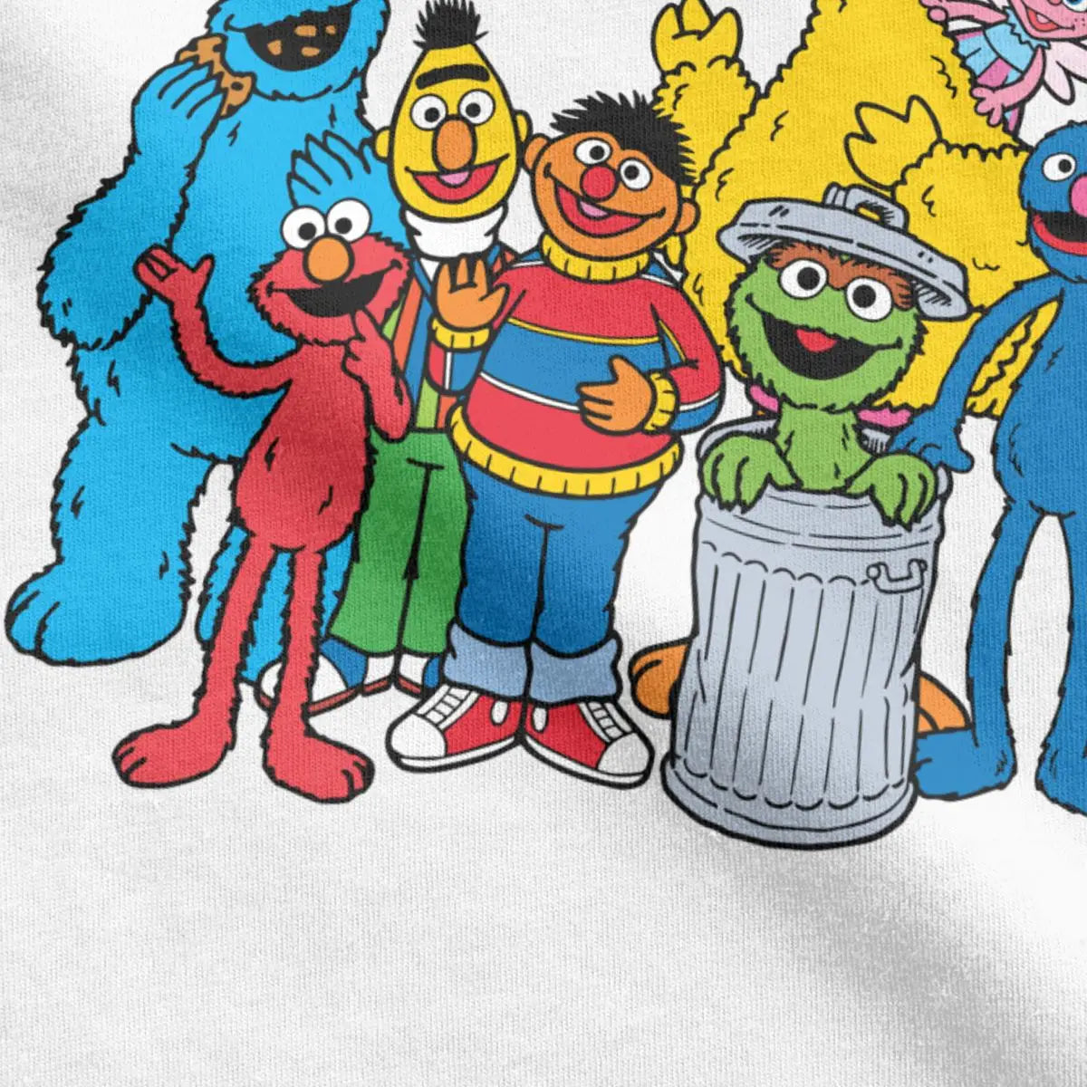 Sesamed Sweet Streets Men T Shirts Amazing Tee Shirt Short Sleeve Crewneck T-Shirts Cotton Unique Tops