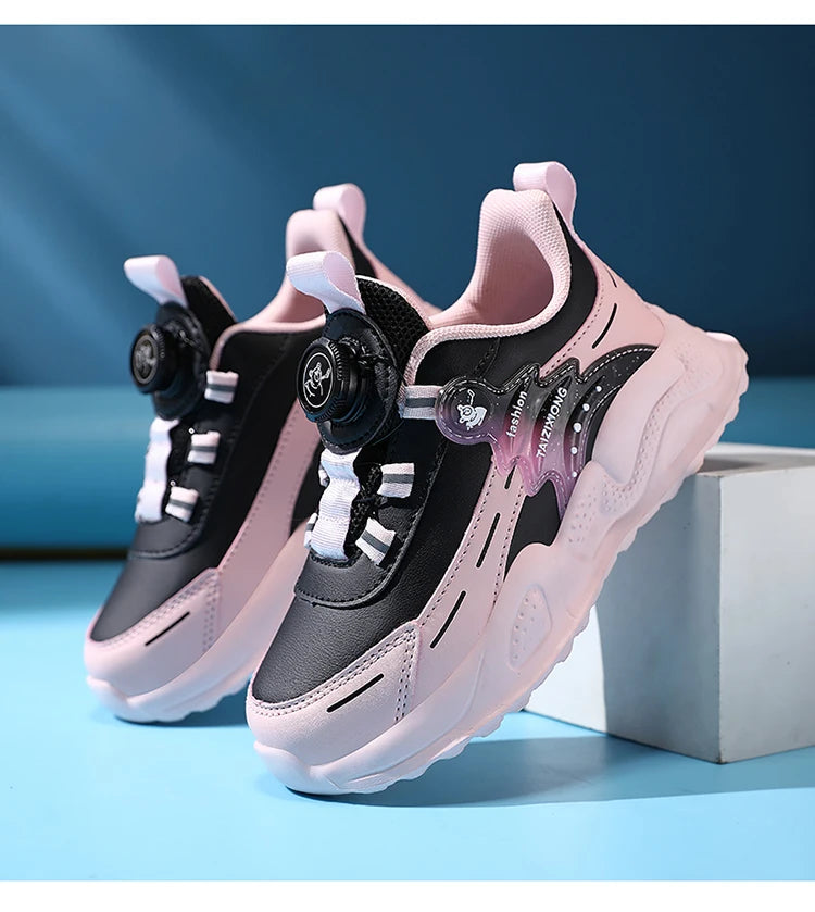 Fashion Children Shoes Boy Sneaker Non-slip School Casual Walking Shoes Leather Tennis Sport Shoes for Kids Girls 5 To 16 Years