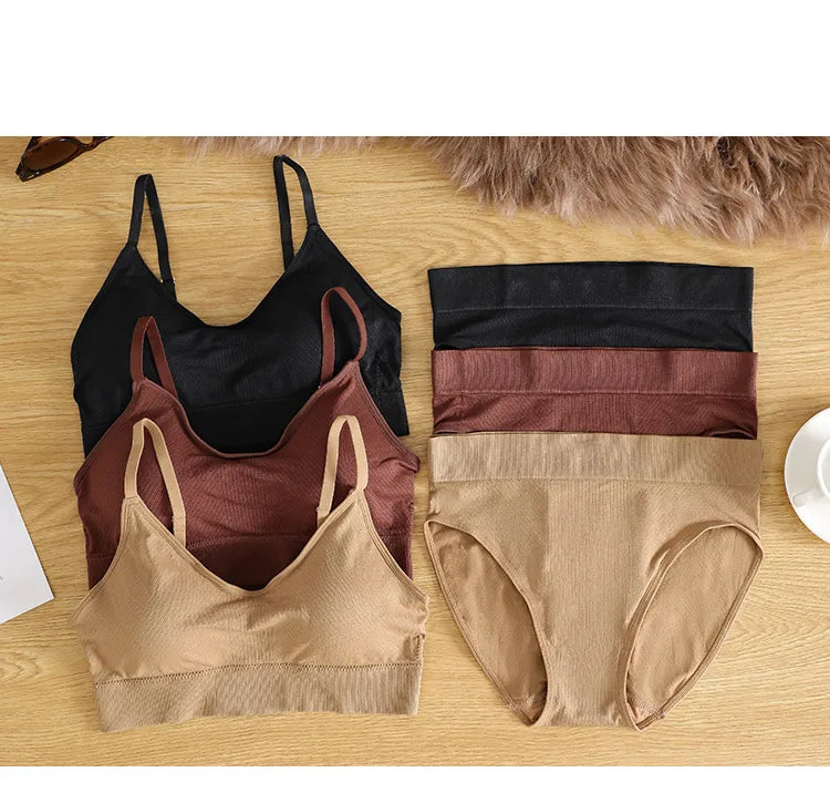 Hot Sale Seamless Panties Underwear Set Conjuntos De Ropa Interior Para Mujeres Seamless Bra And Panties Sets For Women