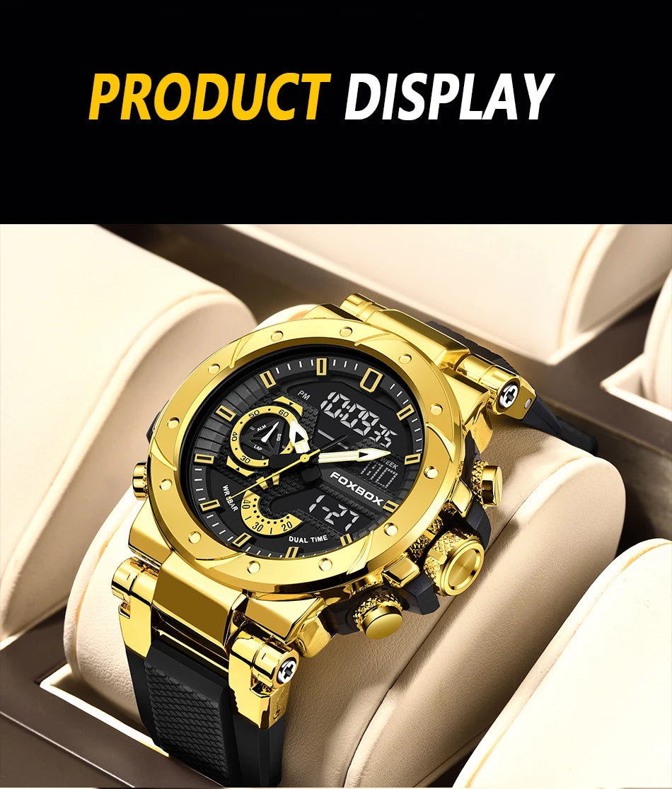 LIGE Top Brand Men Digital Watch Military Watches Fashion Sports Waterproof Dual Display Quartz Wristwatches Relogio Masculino