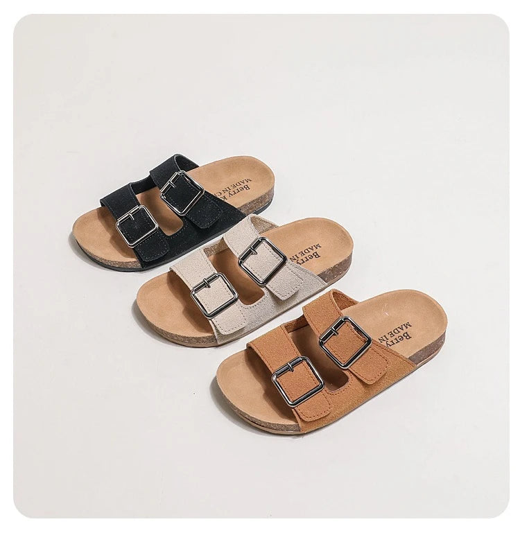 Children Sandals 2025 Girls Boys Summer New Fashion Korean Soft Sole Anti-slippery Versatile Kids Slippers Open-toe Beach Shoes
