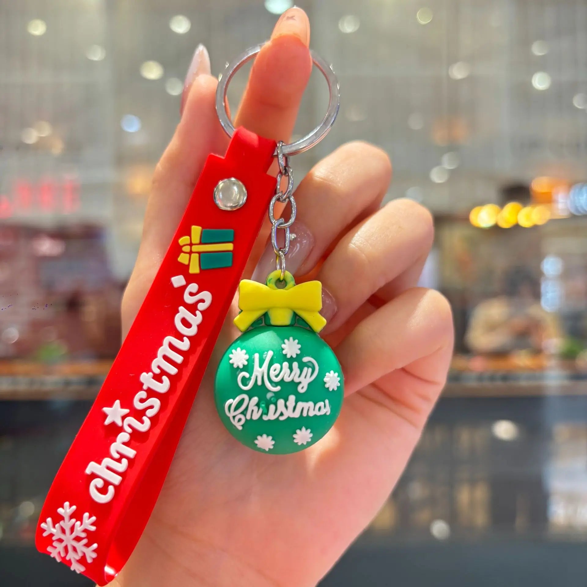 Christmas Gift 2025 Cute Santa Keychain Cartoon Pendant for Bag Car Keys Decor Stocking Stuffer for Kids Children Daughter Son