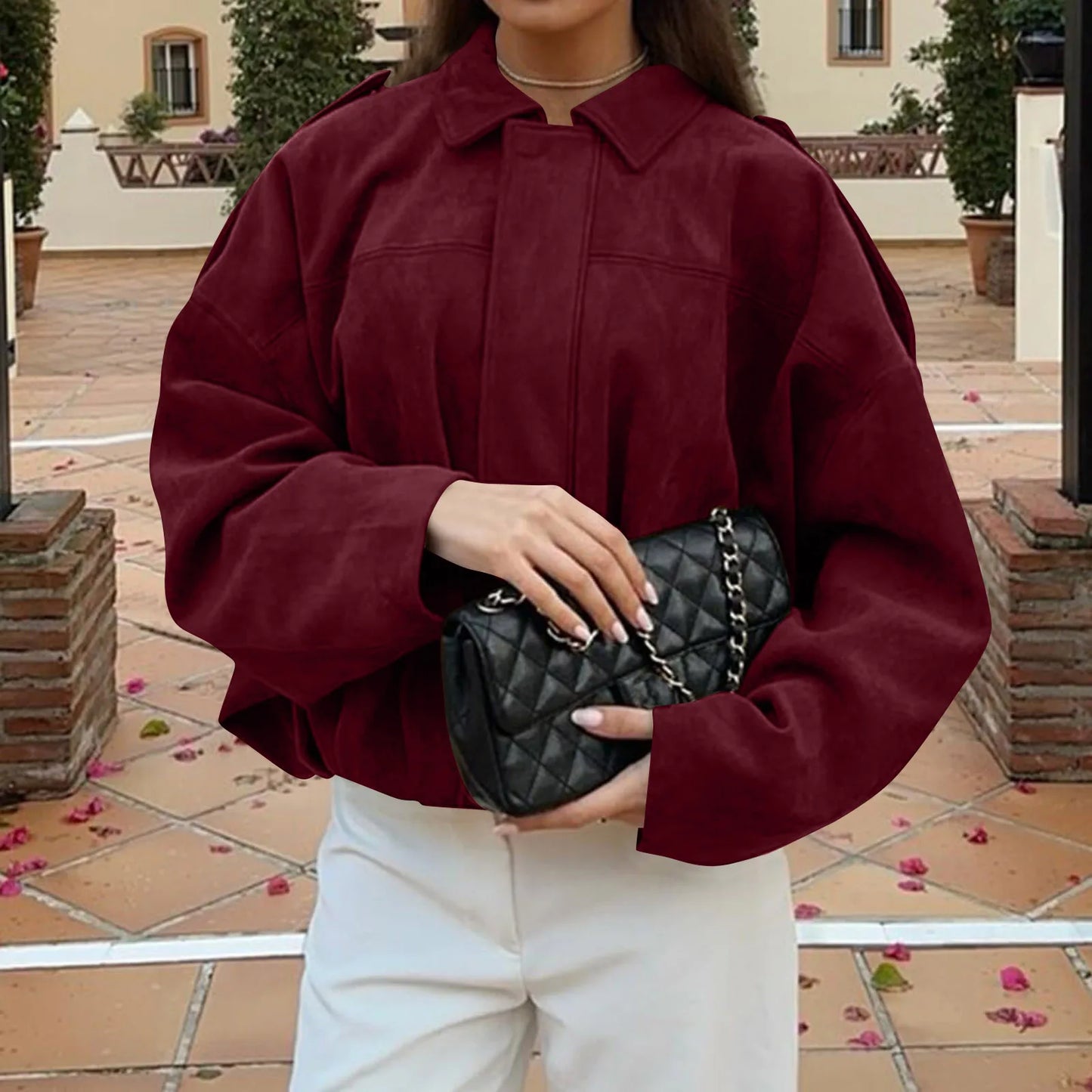 Women's Jacket Fashionable Long Sleeve Zip Up Cropped Coat Autumn Streetwear Cropped Jackets Chic Street Youth Casual Jackets