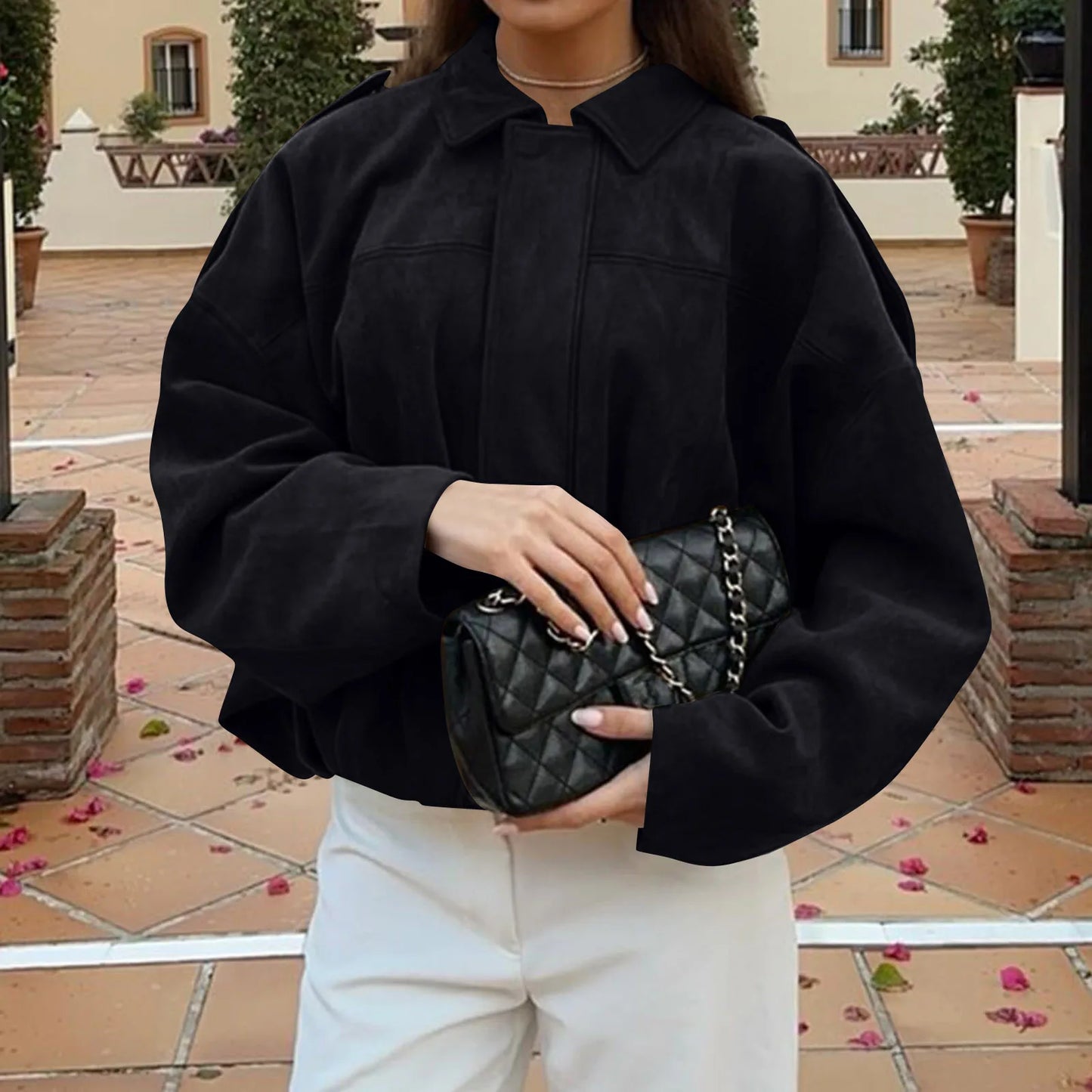 Women's Jacket Fashionable Long Sleeve Zip Up Cropped Coat Autumn Streetwear Cropped Jackets Chic Street Youth Casual Jackets