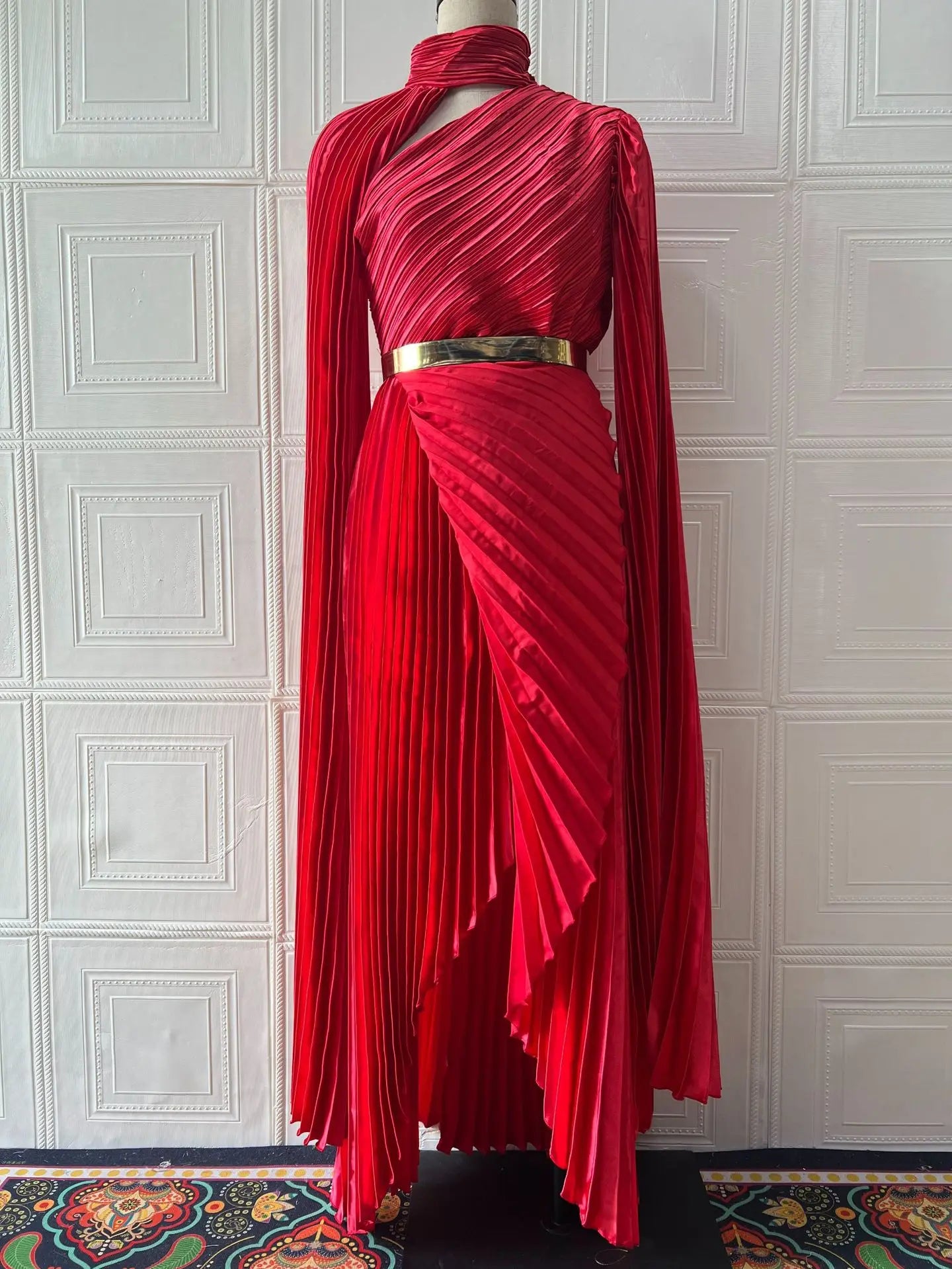 Women's Dresses Temperament Fashion 2025 Autumn New Batwing Sleeve Shawl Split Elegant Party Vestidos Evening Long Dress