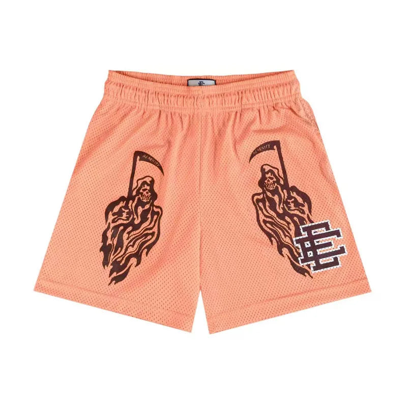 2025 New EE Eric Emanuel  Basic Mesh Short Classic Floral Printed Gym Shorts Men's Gym Basketball Sports Beach Shorts Men Shorts