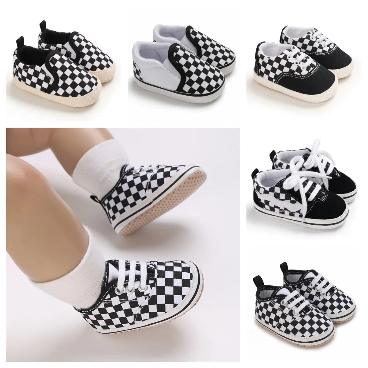 0-18M Newborn Baby Shoes for Boys First Walker Classic Canvas Casual Sports Shoes Soft Sole Comfortable Walking Shoes