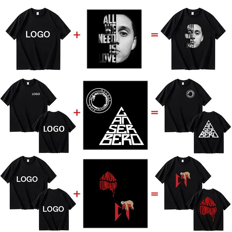 Customized Cotton Printed T-shirts Men Fashion Short Sleeve Tshirt Women Personality Casual Streetwear Tee Tops Camiseta