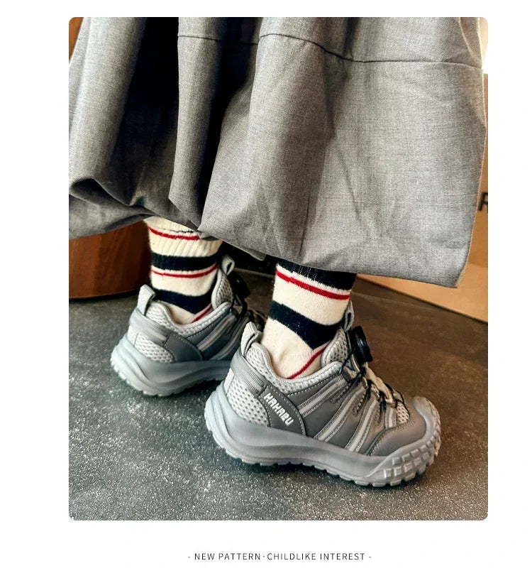 Kids Sports Shoes Non-slip Soft Sole Boys Girls Casual Shoes Ins Trendy 2025 New Fashion Children Sneakers Breathable Comfort