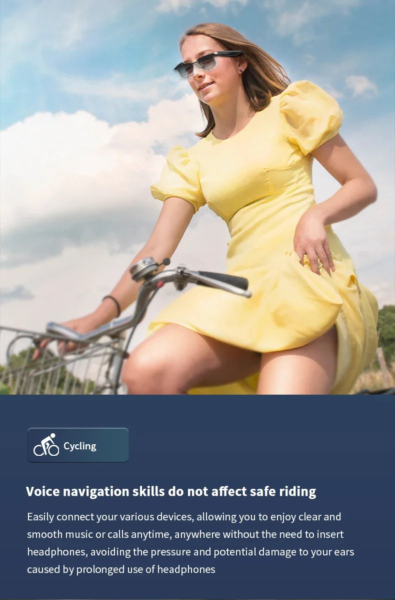 GS06 Upgrade Smart Glasses With Camera Video Recording AI Photo Recognition Bluetooth Call Translation Voice Assistant Glasses