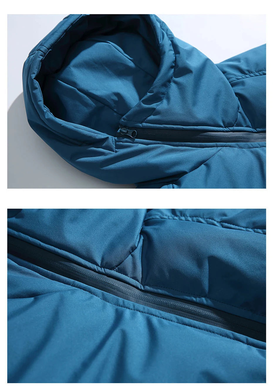 Winter Men Jackets Diagonal Zipper Hooded Parkas Thicken Warm Coat Black Loose Casual Padded Jacket Outwear for Male 2025