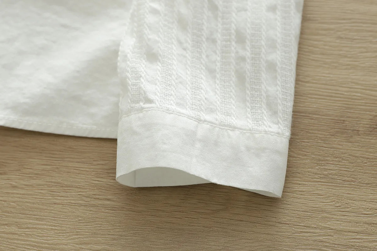 Casual Cotton Solid Colors White Shirt Women 2024 Spring New Woman Long Sleeve Blouse Tops Simple Fine Office Lady Clothes