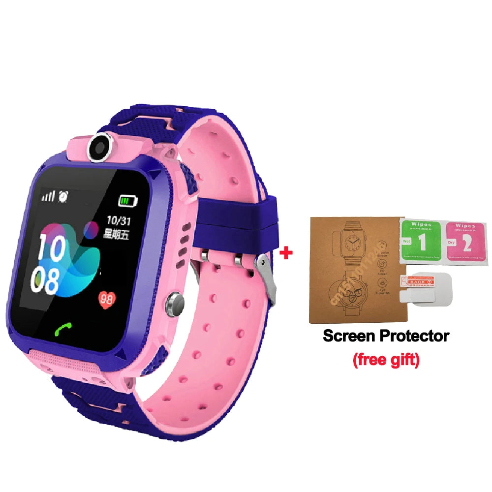 Smart Watch Kids 4g Sim Card SOS Tracker Call Phone Camera Voice Chat Photo Children Smartwatch Camera Boys Girls Birthday Gifts