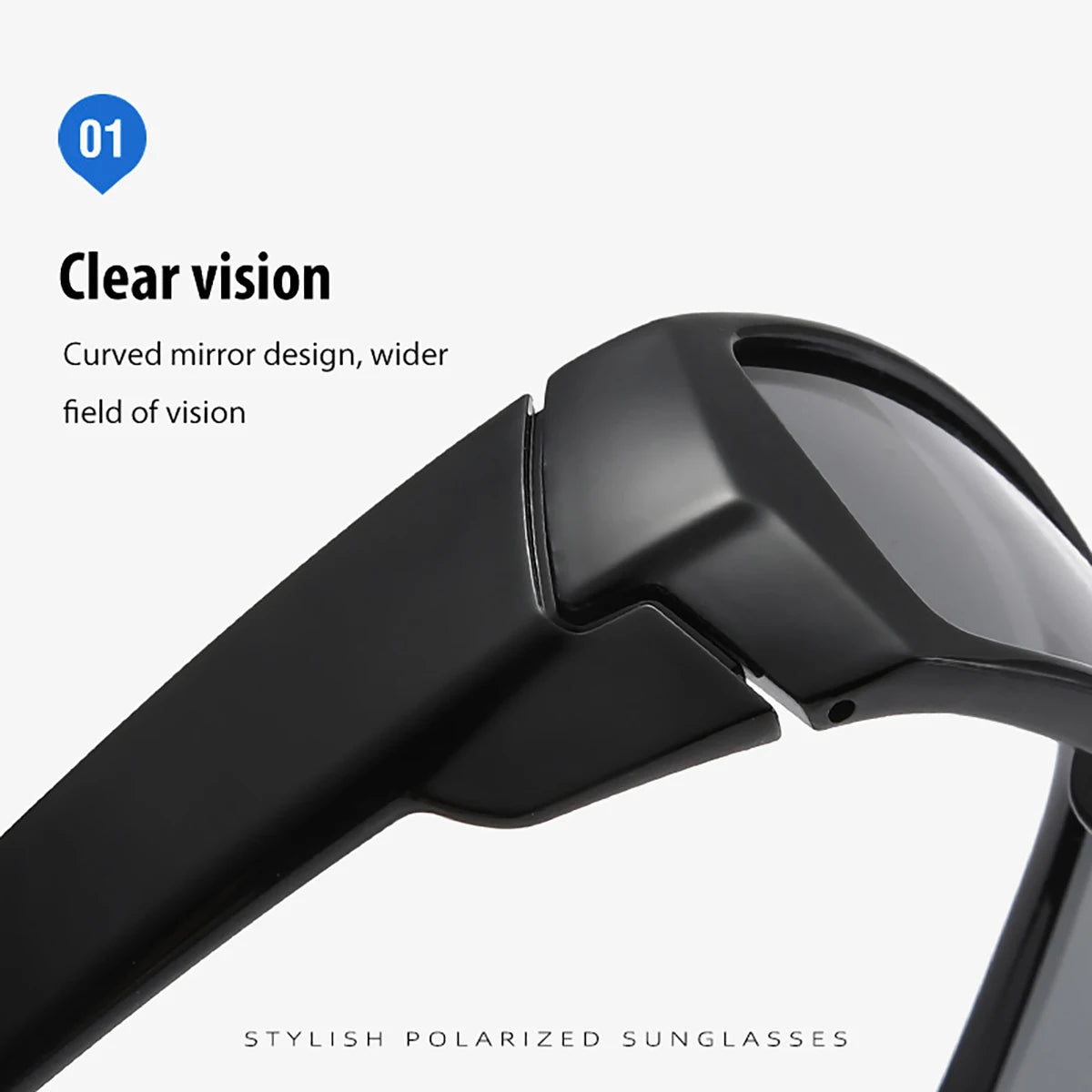 Polarized Sunglasses for Men Womens Sports Men's Sunglasses Trendy Retro Rectangular Wrap Around Vintage UV400 Eye Protection