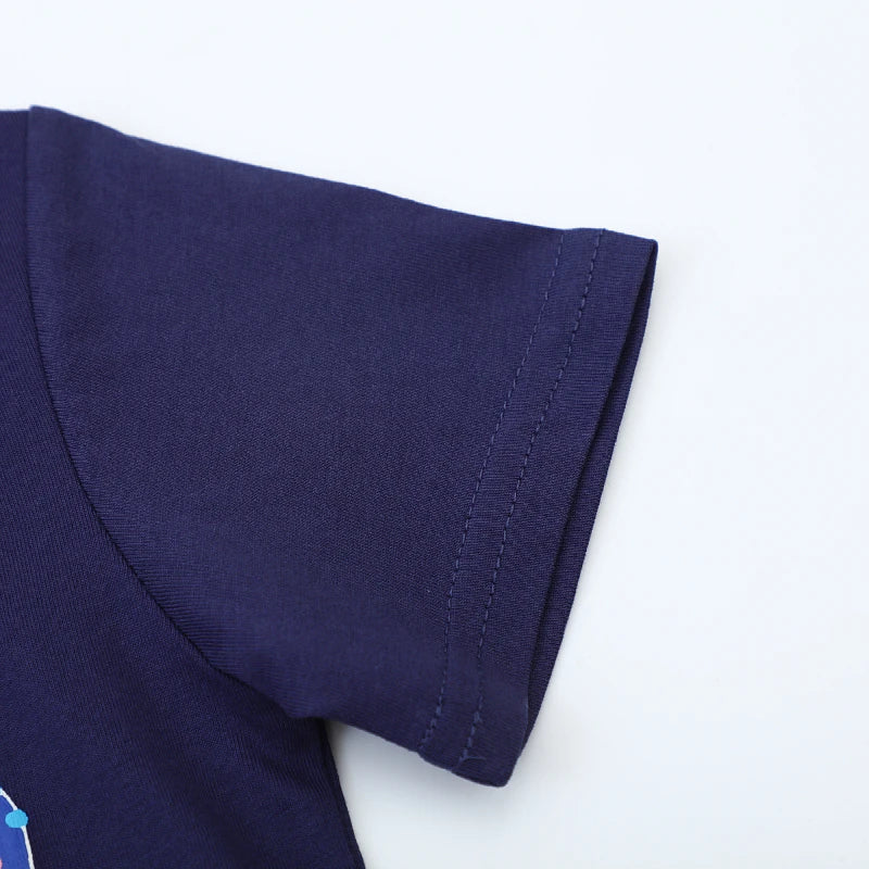 Little maven 2024 New Fashion Tops Children's Clothing Luminous Jellyfish Kids Clothes Summer Baby Boys Short Sleeves T Shirts