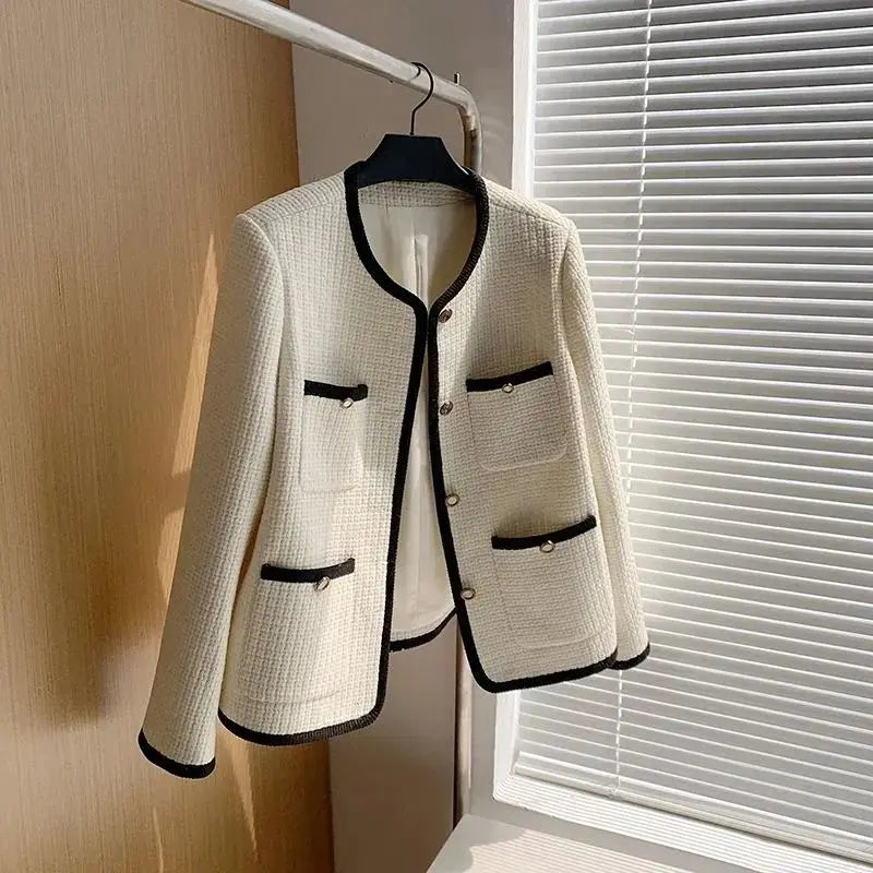 Fashionable Jacket for Short Women's Autumn Winter New Tweed Versatile Top