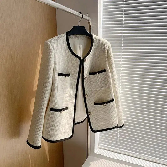 Fashionable Jacket for Short Women's Autumn Winter New Tweed Versatile Top