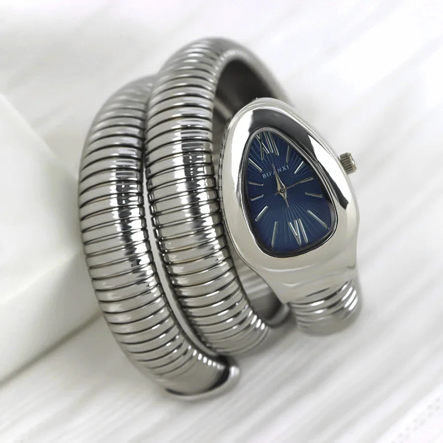 Unique Quartz Watches Women's Snake Gold Hot Sell Simple Classic Style Watch For Women Bling Luxury Ladies Watch Clock Relogio