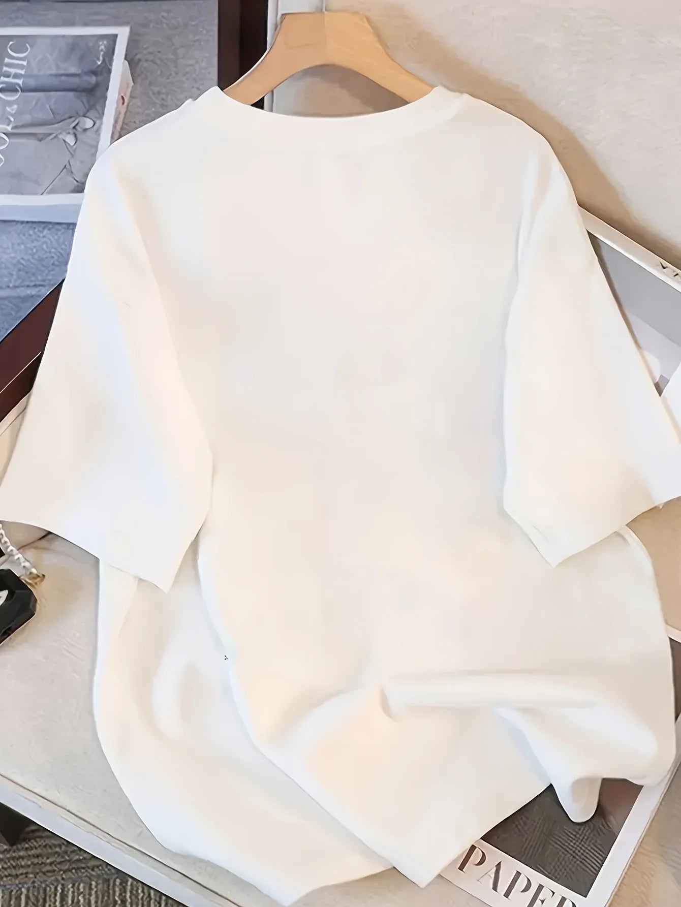 Women's Cute Cartoon Print Cotton Shirt Soft Breathable Short Sleeve Round Neck Tee Sweet Style Casual Summer Top For Daily Wear