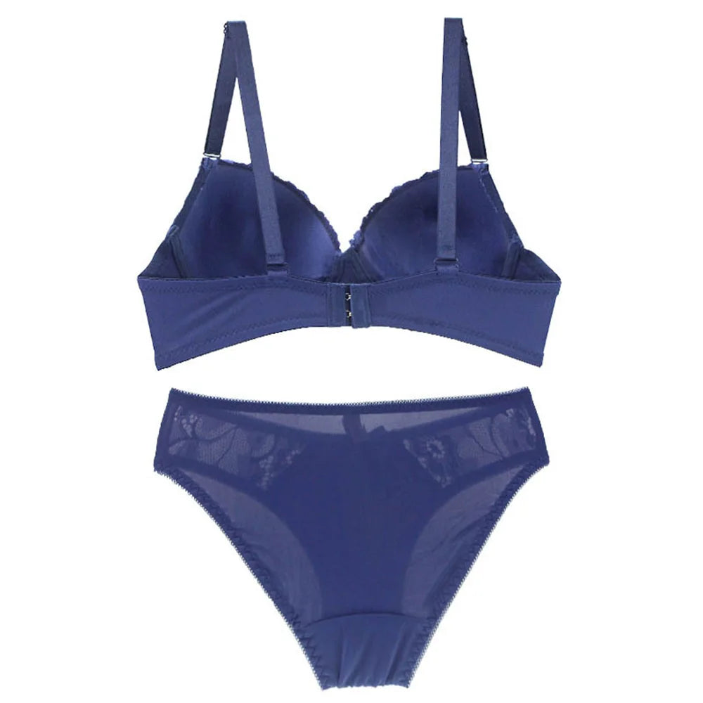 BCHRAYIUP Women's Sexy Underwire Padded Bra Set Plunge Full Cup Lingerie Panties Bra Set 32 34 36 38 40 42 44 46 A B C D E F