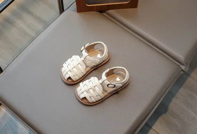 Kids Sandals 2025 Summer Sandals for Boy Fashion Children Cut-Outs Beach Shoes Braided Style Causal Walking Flat Sandals