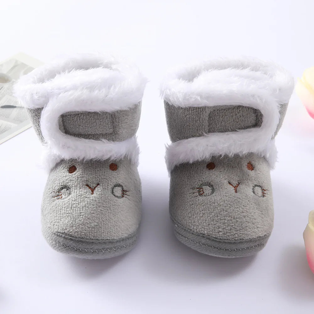 Cute Toddler Baby Shoes for Girls Boys 0-18Month First Walkers Winter Thick Warm Infant Baby Shoes Newborn Baby Girl Boy Shoes