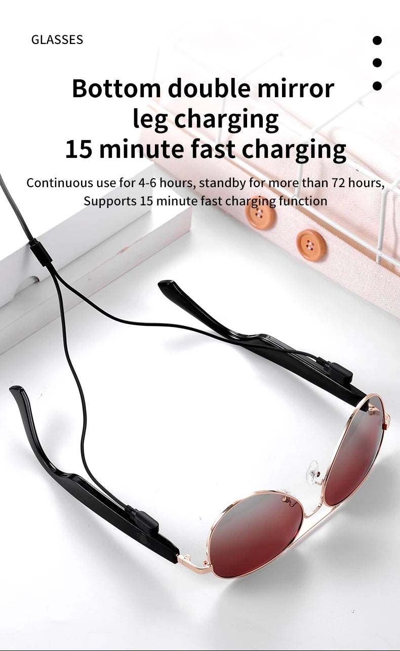 Smart Sunglasses Bluetooth glasses,Wireless HD UV Protective Lens Eyewear Waterproof Speaker,listen to songs, talk sunglasses
