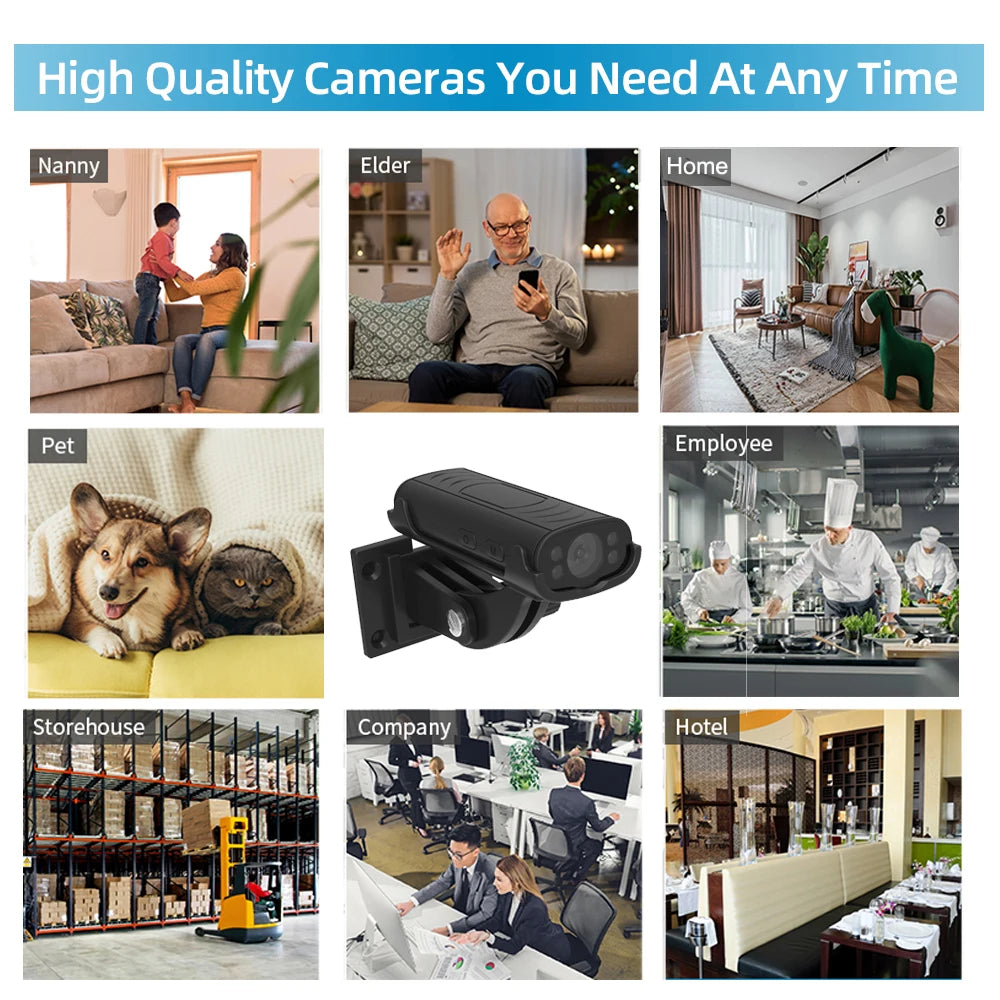 Mini Home Security Camera HD Smart Wireless WiFi Remote View Small Nanny IP Cam Sleep Standby,Remote Wakeup