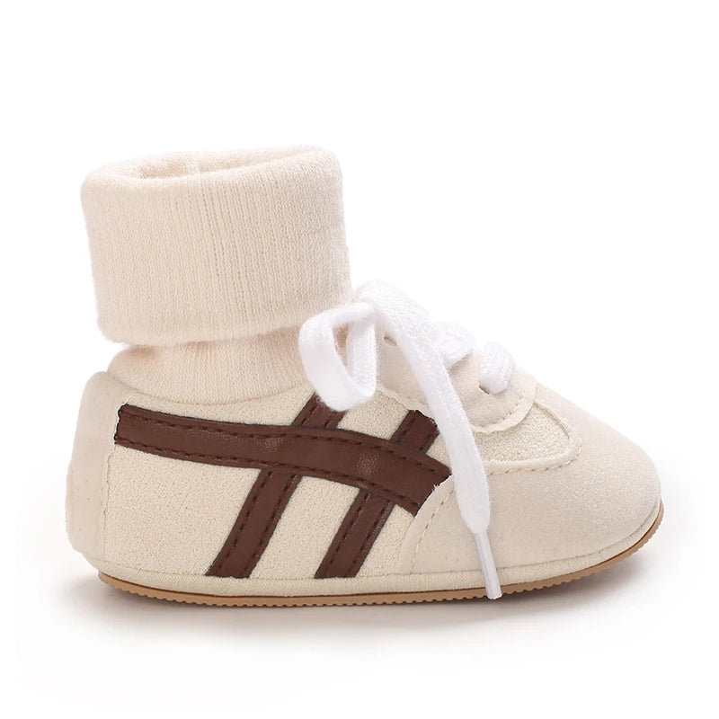 Spring and Autumn Baby Shoes for Boys and Girls 0-1 Years Old Shoes and Socks Do Not Drop Soft Bottom Anti Slip Sneakers 6-12M