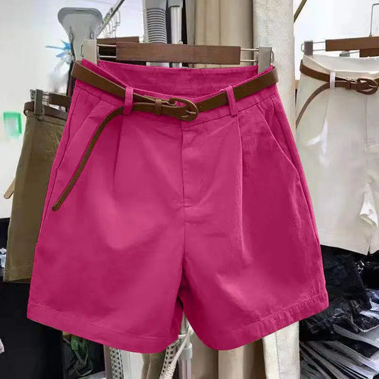 New Summer Women Shorts Loose High Waist Wide Legs Casual Five Point Shorts for Women Thin Breathable Solid Korean Fashion Pants
