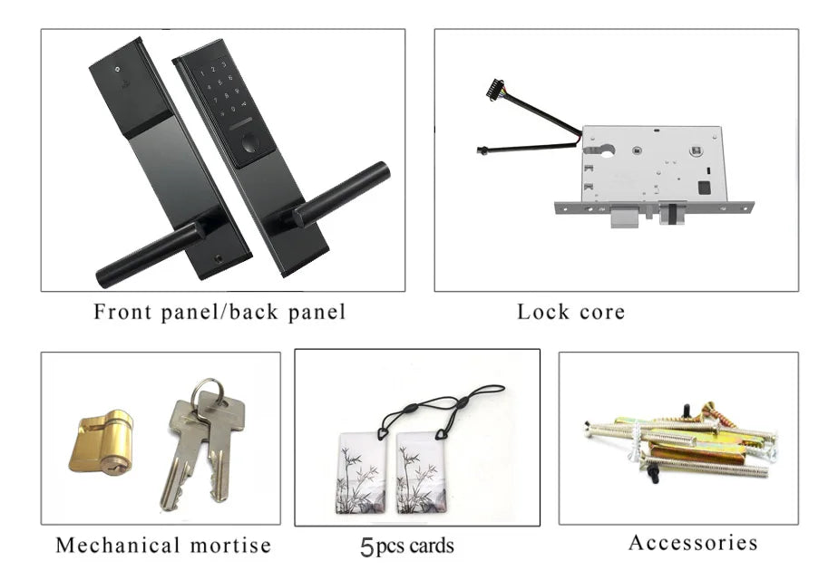 Stainless Steel Smart Door Lock TTlock Wireless Digital Electronic Lock Smart Home Wooden Door Lock