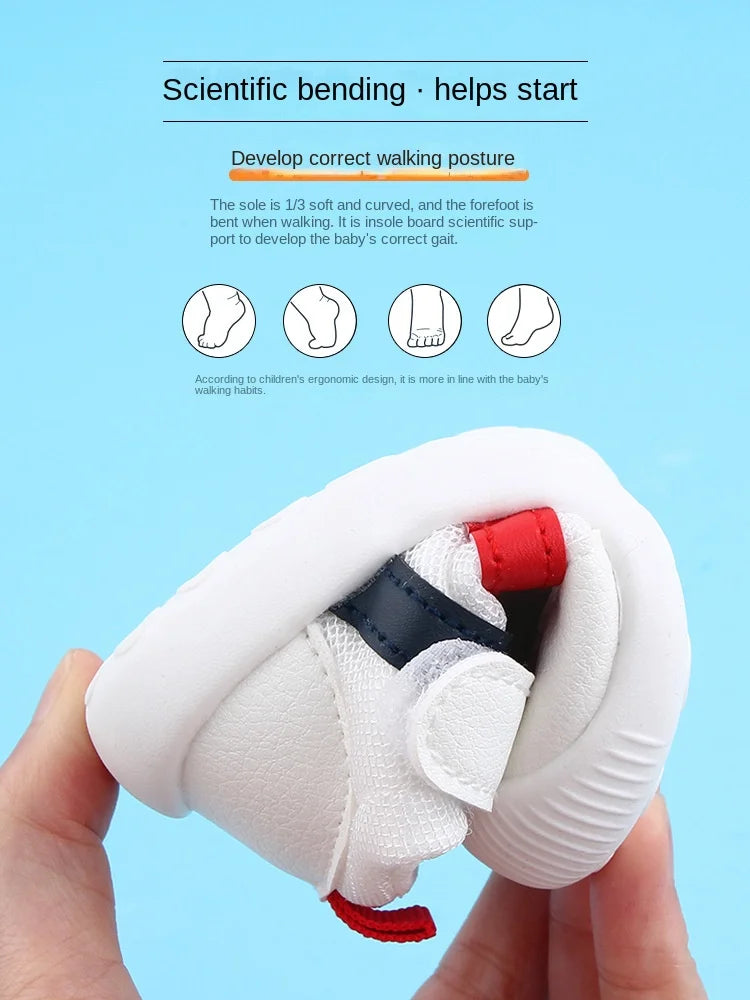 Baby Toddler Shoes Four Seasons Shoes 0 To 3 Years Old Baby Shoes Soft Bottom Non-slip Girls Boys Mesh Breathable Single Shoes