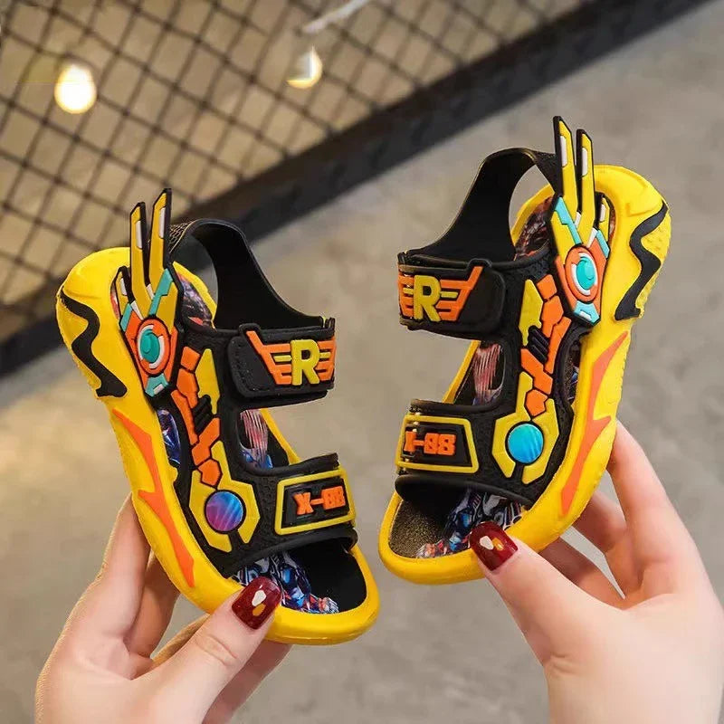 Kids' Sports Beach Shoes for Small To Big Children Summer Cool Boys' Sandals – Waterproof Plastic Fashion Korean-style
