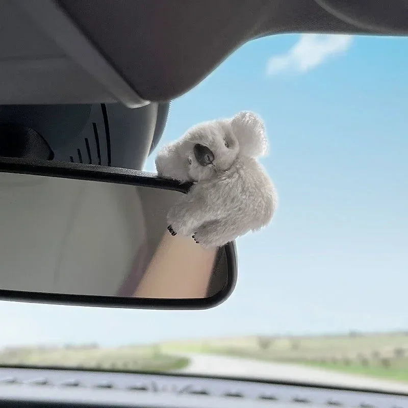 Plush Cute Koala Auto Rearview Mirror Control Screen Decoration.