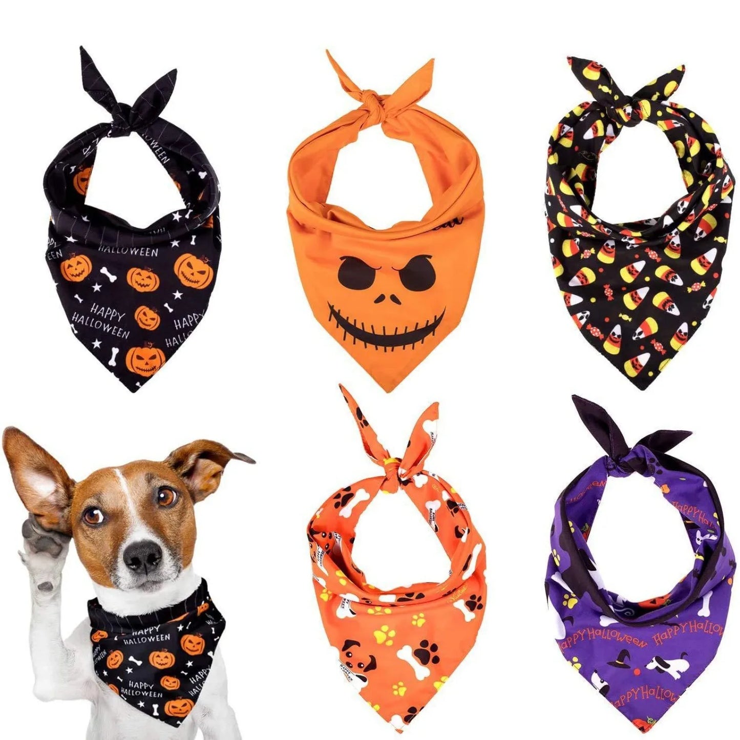 Halloween Pet Drool Scarf Cat Dog Triangle Scarf Pet Holiday Atmosphere Scarf Fun Pet Accessories Christmas Pet Supplies