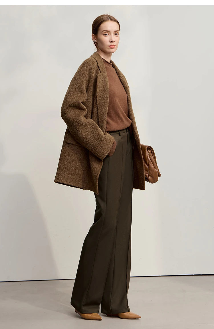 Amii Minimalist Women Pants 2025 Winter New Commuting Versatile Woman Clothes Casual Solid Color Straight Trousers 12544139