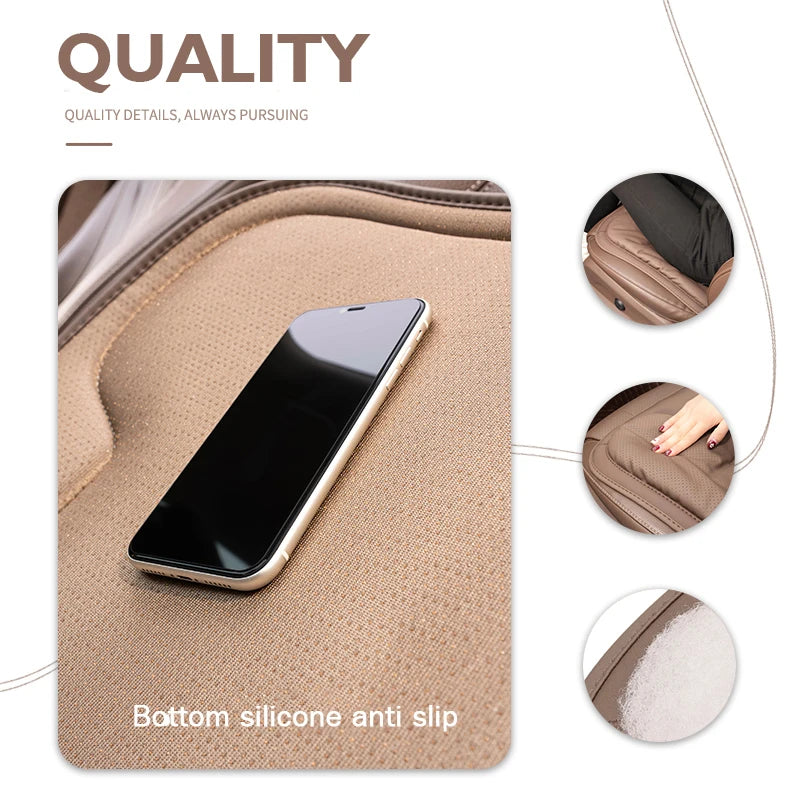 Universal Car Seat Cover Leather Cars Seat Waist Cushion Covers Four Season Auto Interior Seats  Protection Pad Car Accessorie