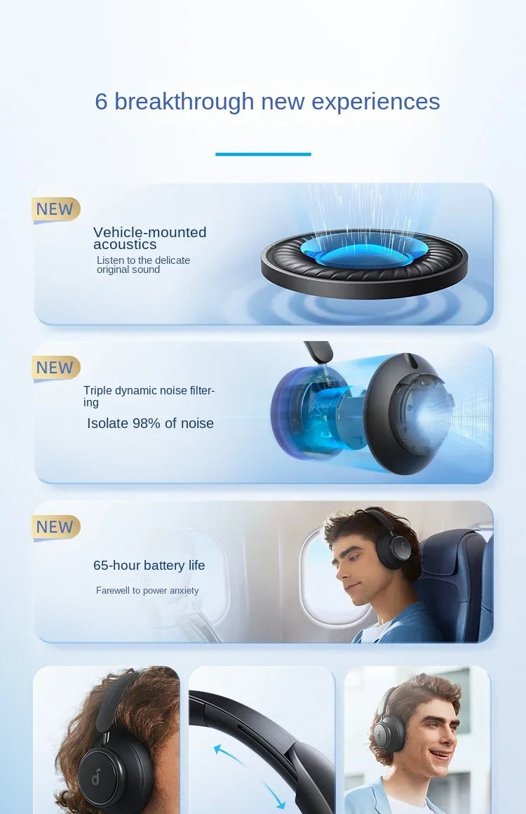 Anker Soundcore Space Q45 Wireless Bluetooth Headphones Triple Dynamic Active Noise Cancellation LDAC HiRes A3040
