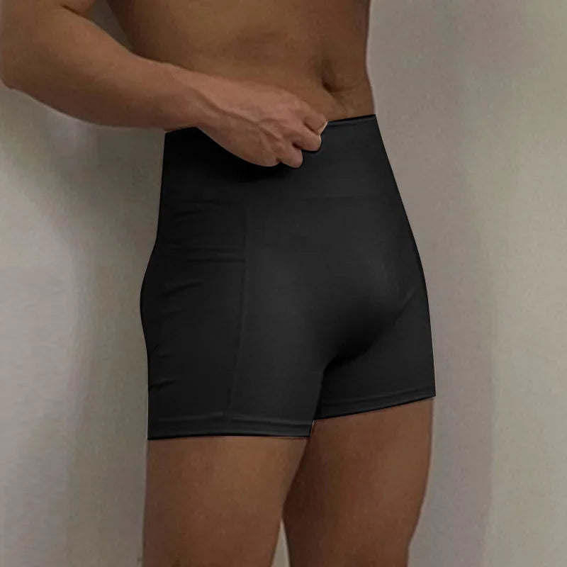 INCERUN Men Shorts Solid Color Elastic Waist Joggers Quick-dry Men Bottoms Streetwear Summer Workout 2025 Casual Male Shorts