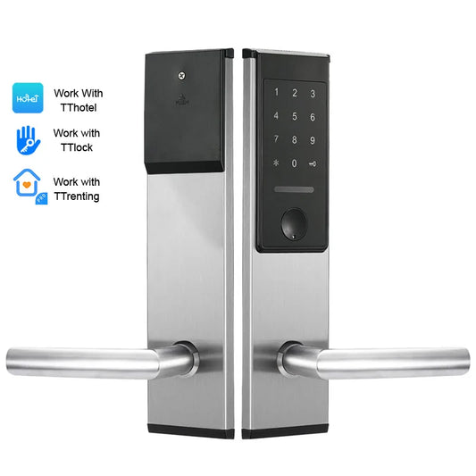 Stainless Steel Smart Door Lock TTlock Wireless Digital Electronic Lock Smart Home Wooden Door Lock