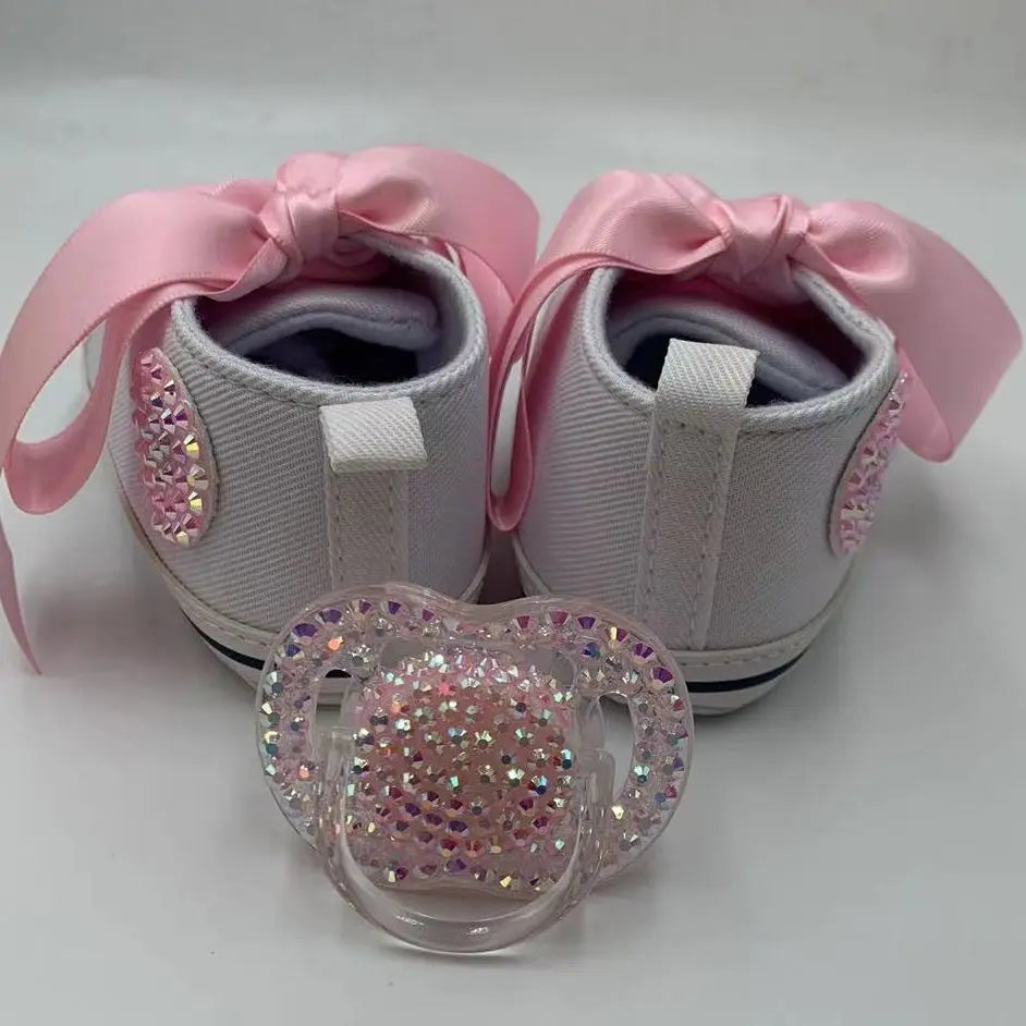 Baby Toddler Shoes Baby Girls Boys Canvas Sneakers Soft Sole High-Top Ankle Infant First Walkers Crib Shoes