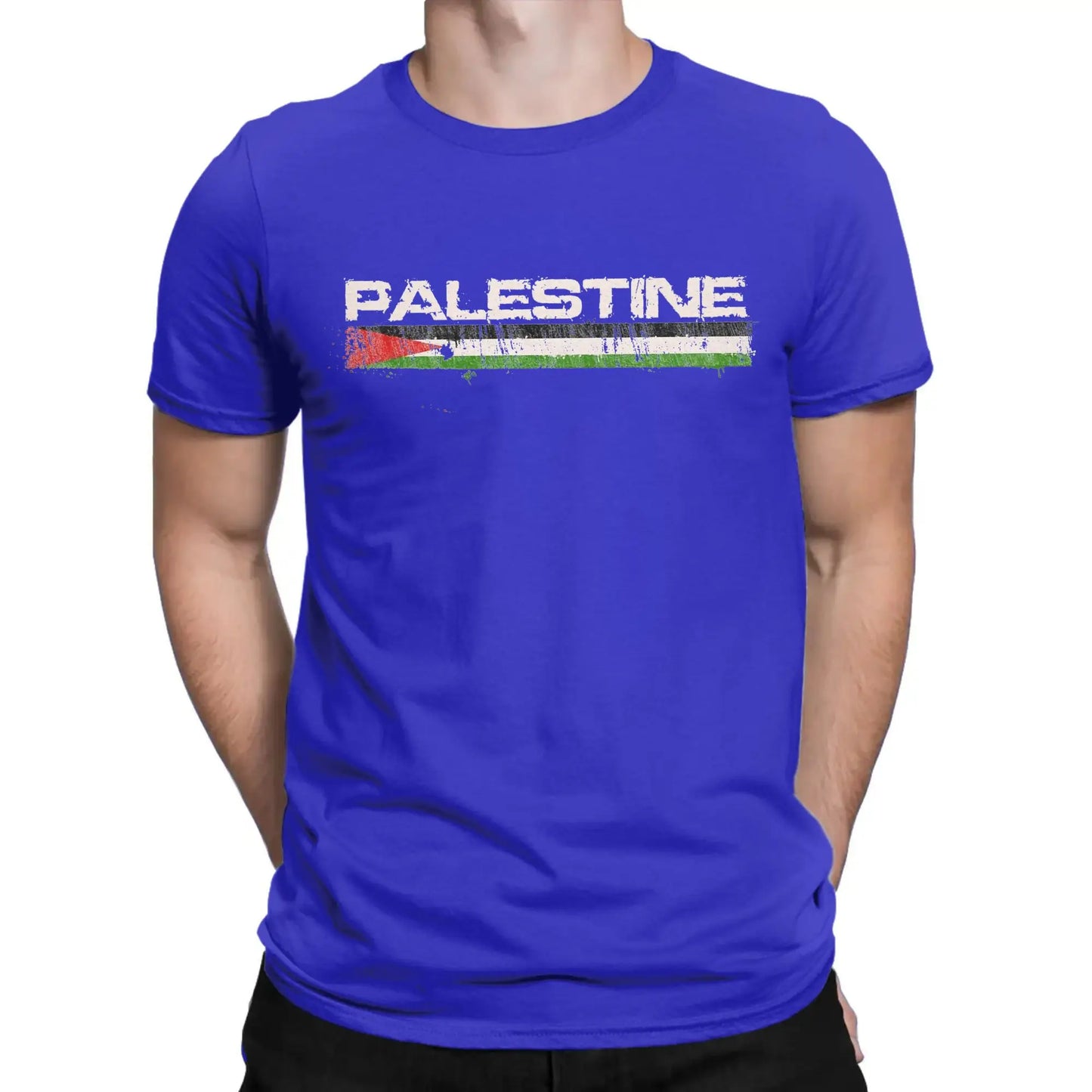 Novelty Palestine with Flag Red White Green T-Shirts for Men Crew Neck Pure Cotton T Shirt  Short Sleeve Tee Shirt 4XL 5XL Tops